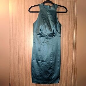 The Limited Shiny Formal Cocktail Dress, Hunter Green, 0
